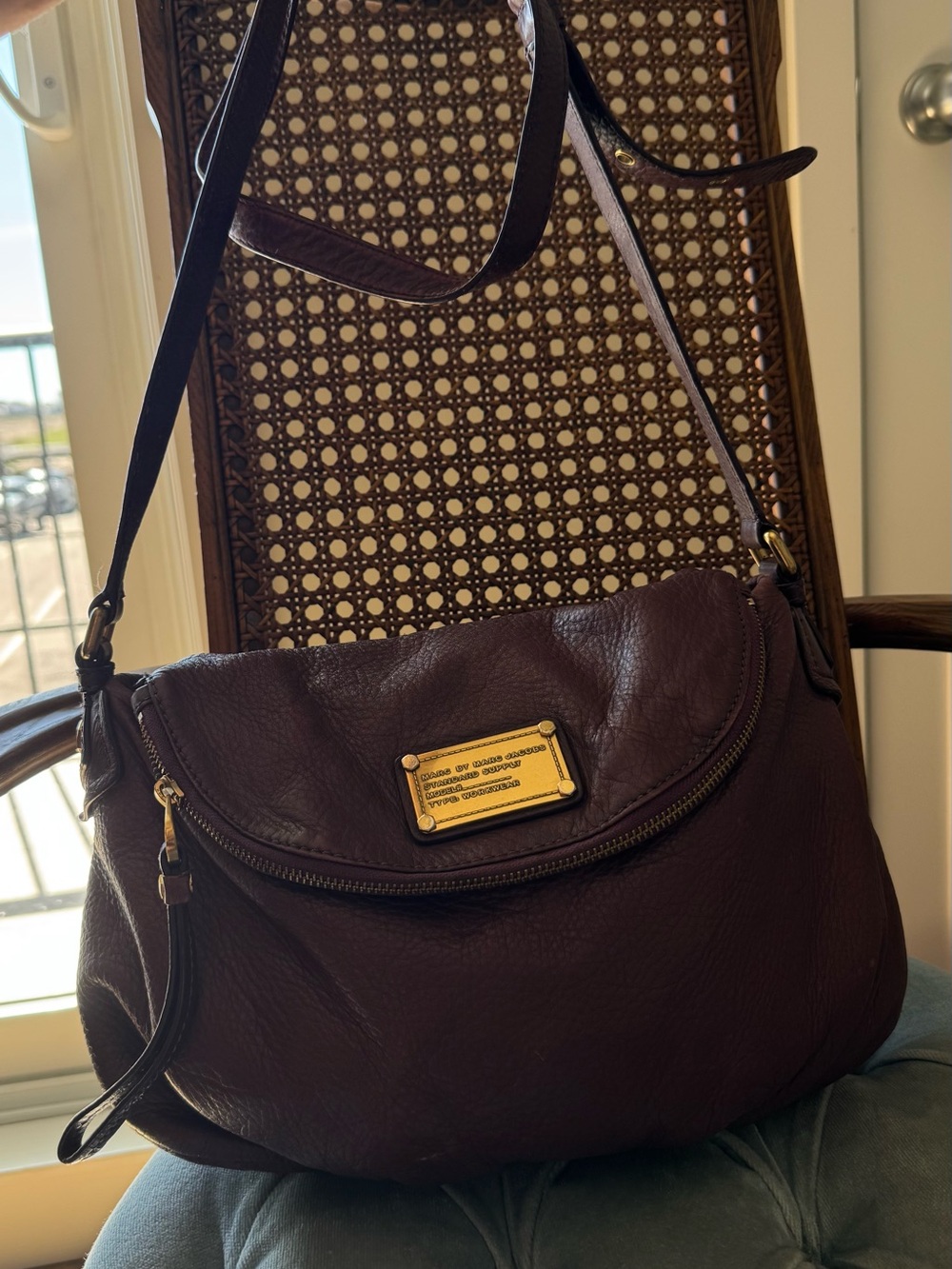 Marc by Marc Jacobs Standard Supply Workwear Leather Hobo Bag – Burgundy
